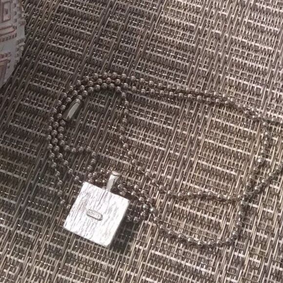 ⭐️3/$15⭐️ Black as Night Square Cabochon Pendant Necklace - Picture 3 of 8